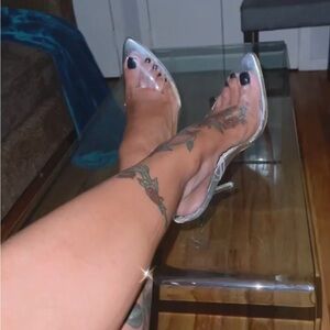Clear heels